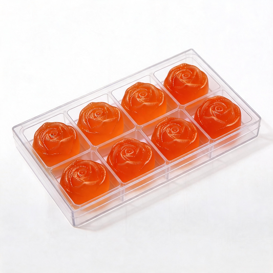 Tropical Punch Crystal Candy (Japanese Kohakutou) Rose Treat Box