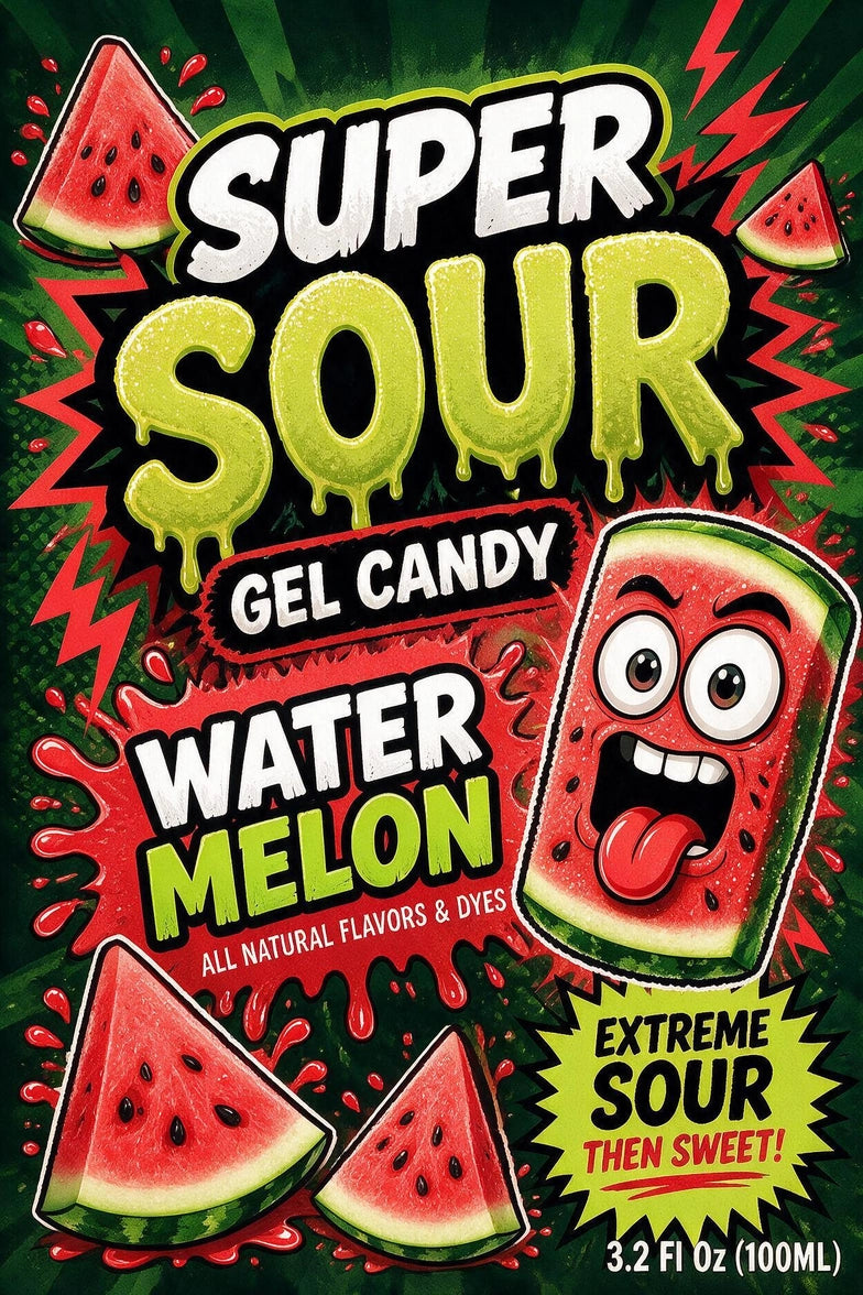 Super Sour Watermelon Gel Candy