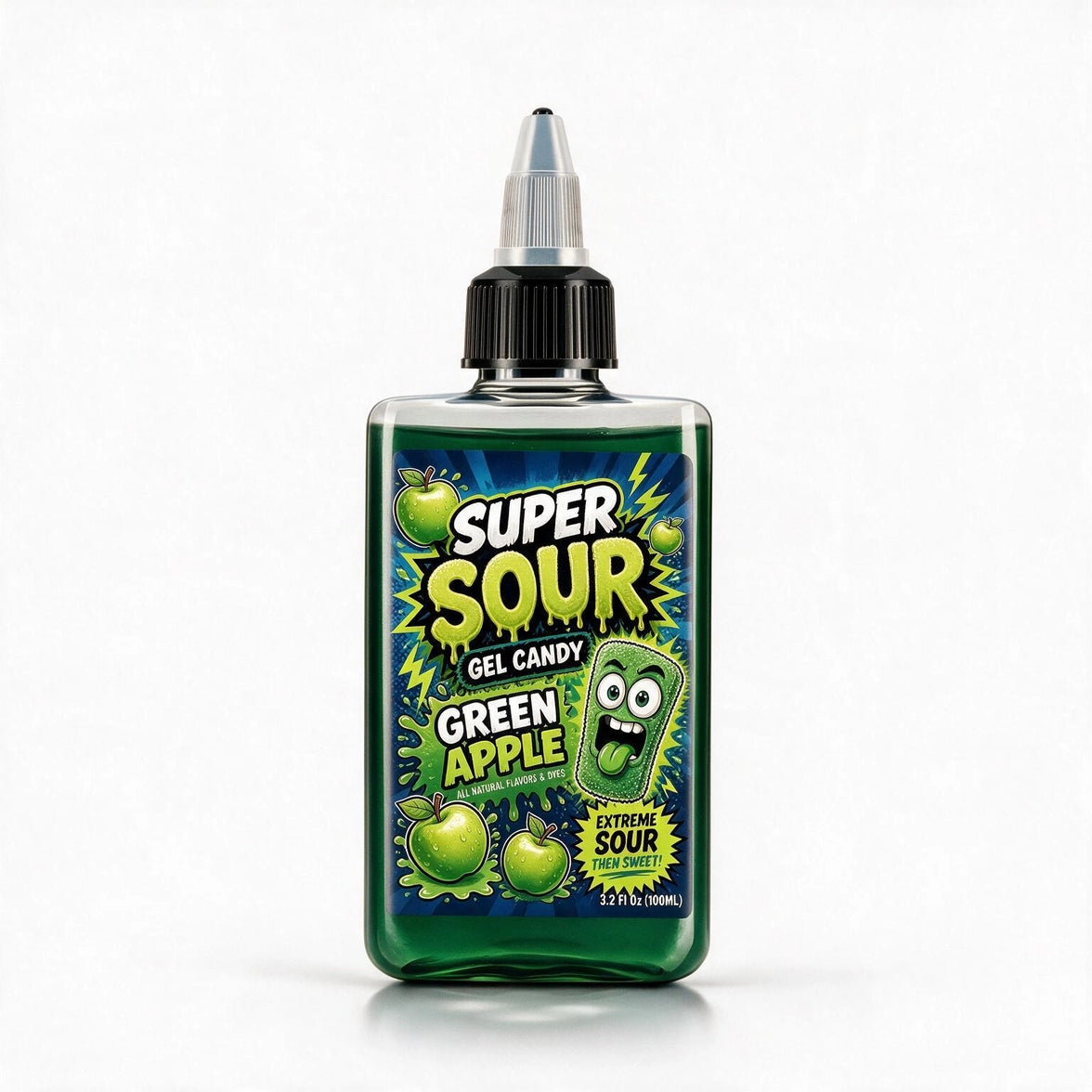 Super Sour Green Apple Gel Candy